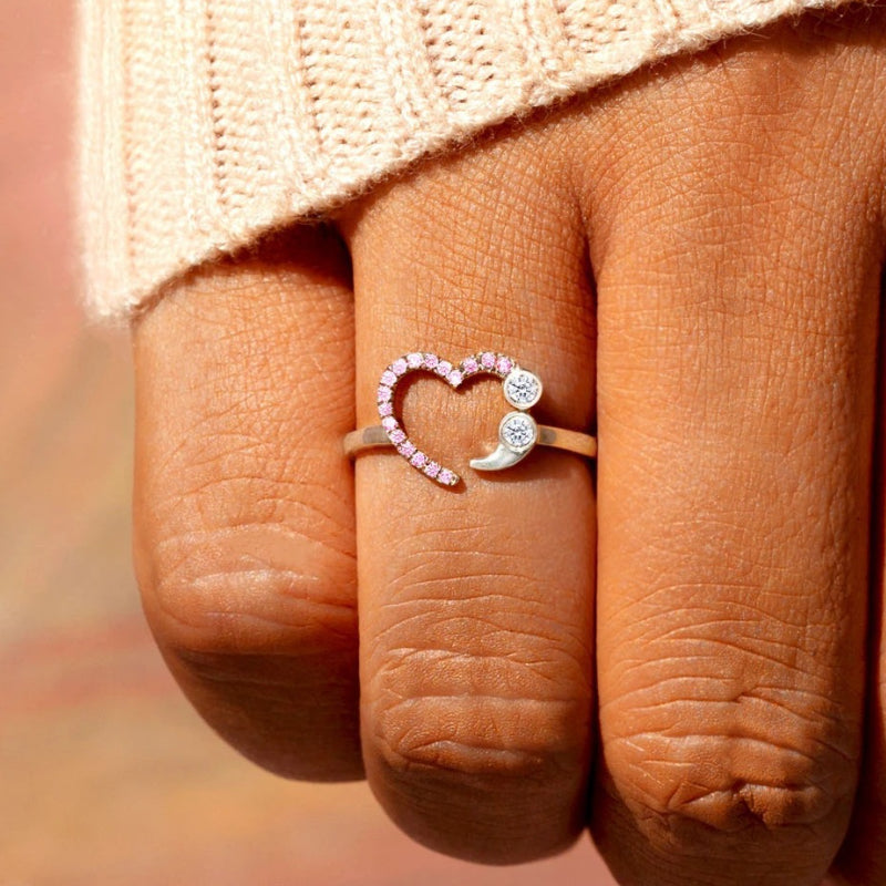 Be You Bravely Semicolon Ring