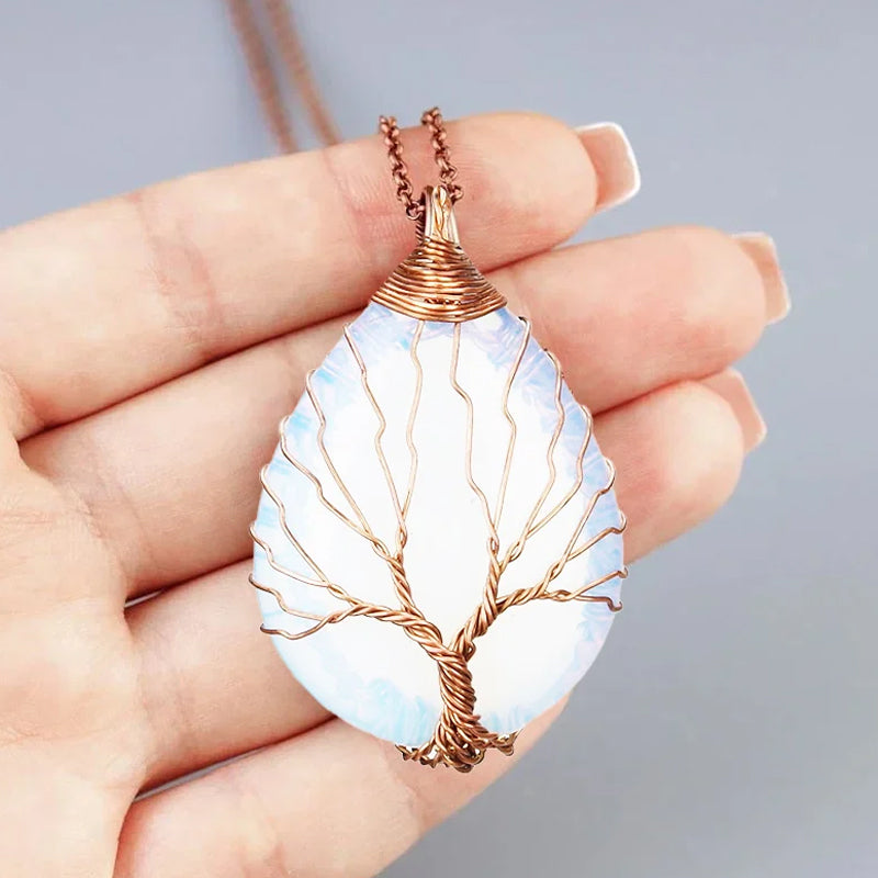 Tree of Life Opal Necklace