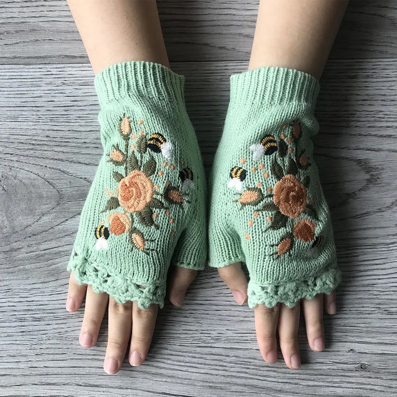 Hand Embroidered Gloves