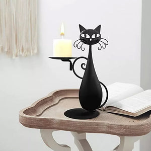 Black Cat Candle Holder