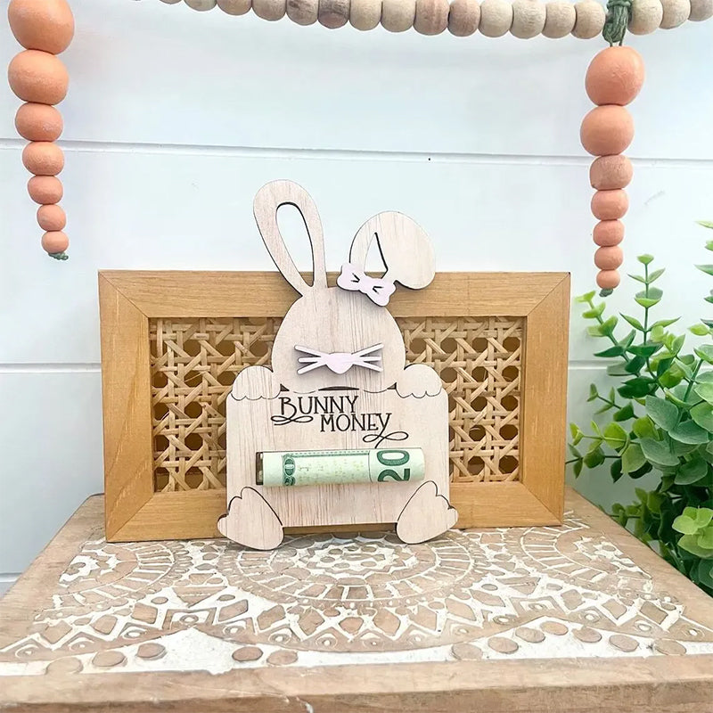 Personalized Cute Easter Bunny Money Holder