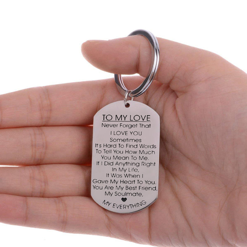 TO MY LOVE Motivational Keychain