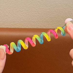 Colorful Telephone Wire Hair Bands for Kids