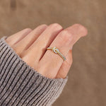 True Love Handcrafted Two Strand Knot Ring