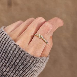 True Love Handcrafted Two Strand Knot Ring