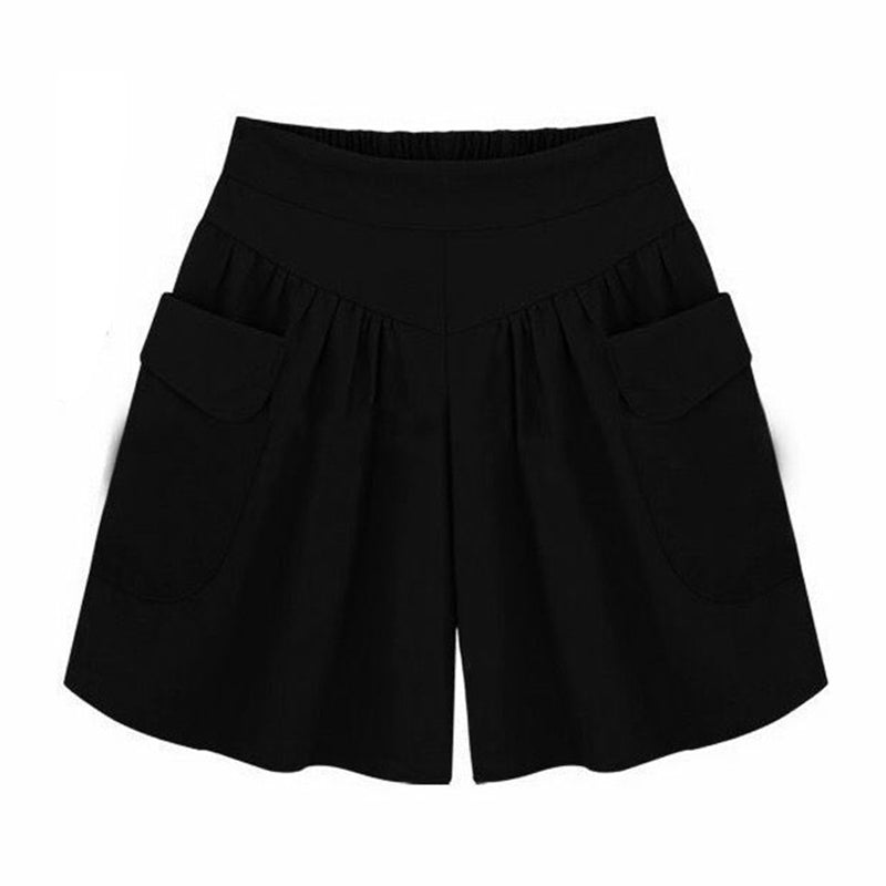 Women Beach Casual Hot Shorts with Elastic Waistband