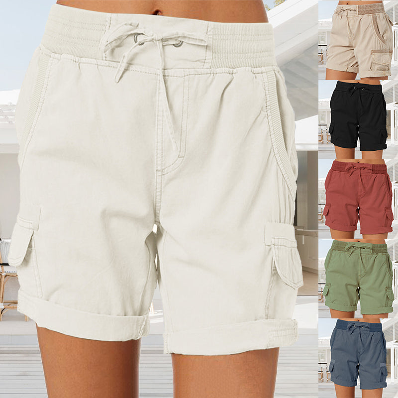 Drawstring Utility Comfy Cargo Shorts