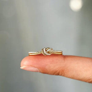 True Love Handcrafted Two Strand Knot Ring