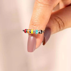 Titanium Steel Enamel Fingertip Ring