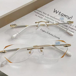 Fashionable Anti-blue Light Rimless Reading Glasses