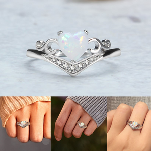 Opal Heart Ring