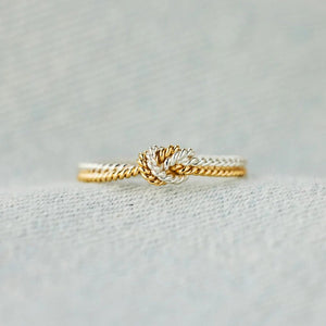 True Love Handcrafted Two Strand Knot Ring