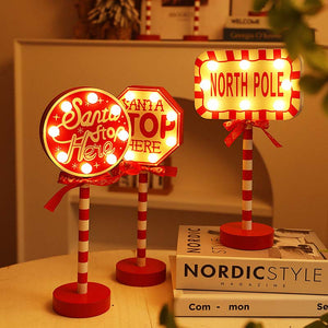 Christmas Street Sign Decoration Lights