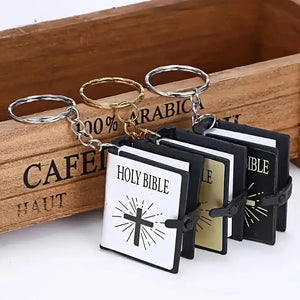 Mini Bible Cross Keychain