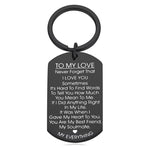 TO MY LOVE Motivational Keychain