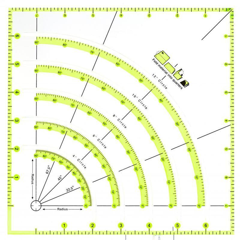 Arcs & Fans Quilt Circle Cutter Ruler