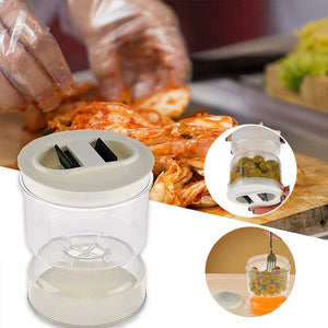 Pickle and Olives Jar Container with Strainer