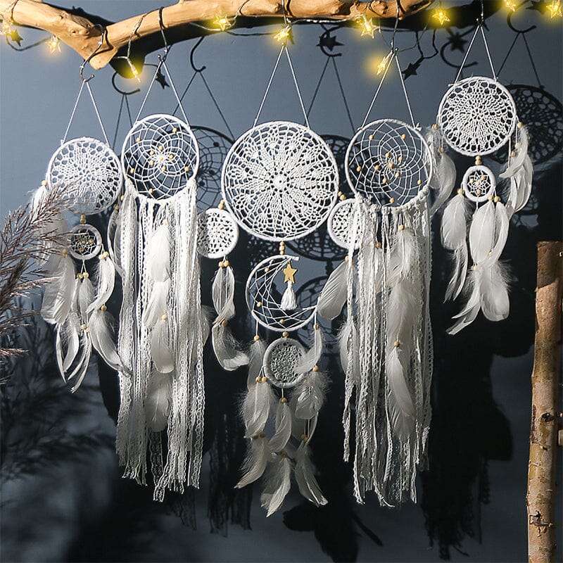 Dreamcatcher Moon and Stars Hanging Over the Bed(5 PCS)