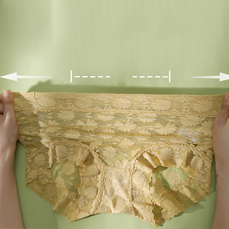 French Ice Silk Lace Belly Panties