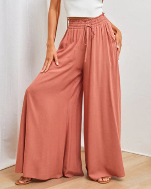 Solid Color High Waist Pants