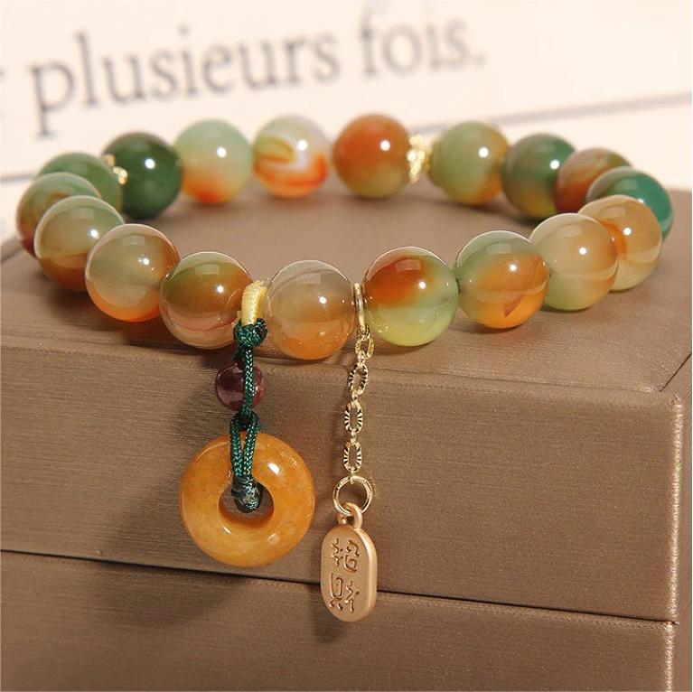 Natural Colorful Agate Bracelet