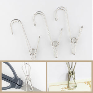 Stainless Steel Clothes Pins Hook Clip(10pcs)