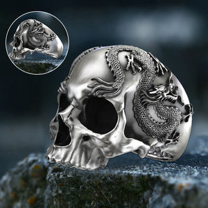 Skull And Dragon Ring