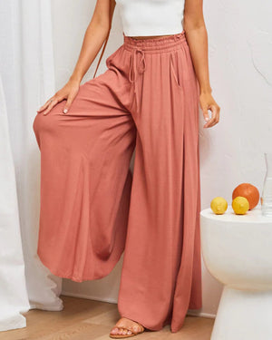 Solid Color High Waist Pants