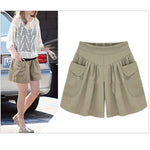 Women Beach Casual Hot Shorts with Elastic Waistband