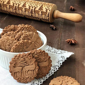 Amazing Christmas Embossing Rolling Pin