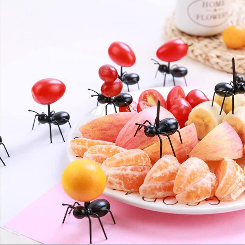 Hardworking Ants Moving Fruit Fork