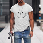 Men's Smile Round Neck Short Sleeve T-shirt