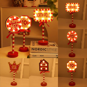 Christmas Street Sign Decoration Lights