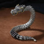 Silver Handmade Dragon Chain Bracelet