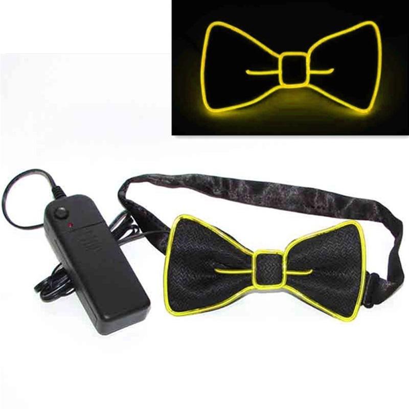 Light Up LED Suspenders Bow Tie