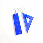 Asymmetrical Triangle Straight Ruler Earrings