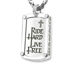 Motorcycle cross pendant necklace