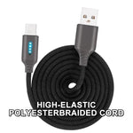 Auto Cut-off Fast Charging Nylon Cable For Android, IOS&Typ C