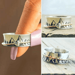 Keep Climbing Silver Spinner Ring