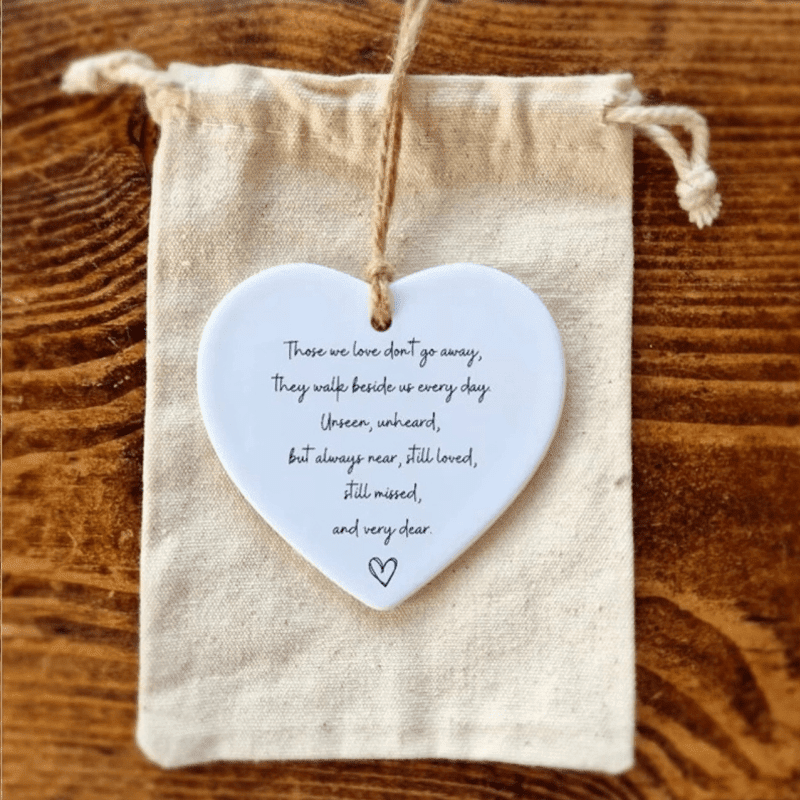 Ceramic Heart Quote card(GIft package)