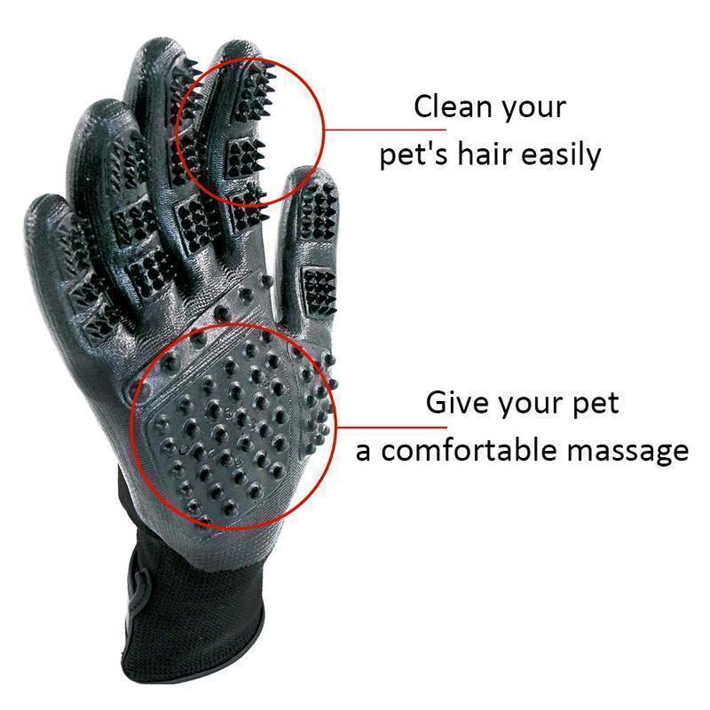 Pet Grooming Gloves, For Cats, Dogs & Horses