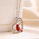 Cardinal Heart Pendant Necklace