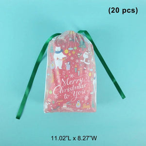 Drawstring Christmas Gift Bags