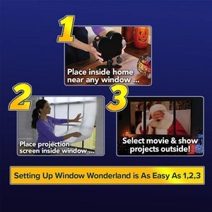 Mini Decor Window Projector (curtain included)