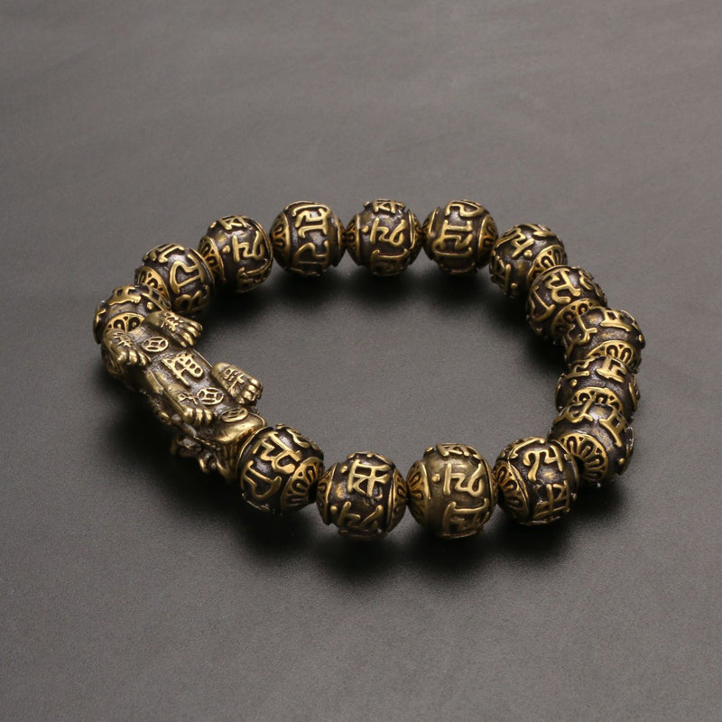 Pure Copper Pixiu Mantra Bracelet