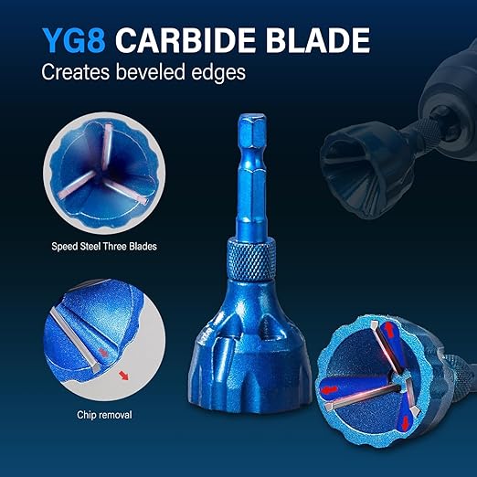 Deburring External Chamfer Tool with Tungsten Carbide Blade