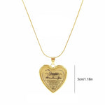 To My Daughter Heartfelt Necklace Love Mom/Dad