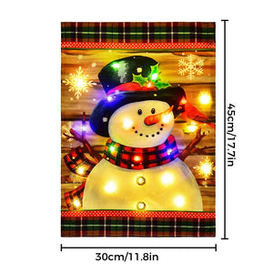 LED Snowman Garden Flag