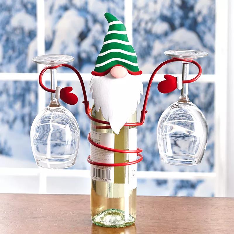 (🎅Early Christmas Sale - 50% Off🎅) Holiday Wine Bottle & Glass Holders