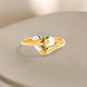 FOR DAUGHTER - MY HEART ALWAYS HOLDS YOU HEART HUG RING